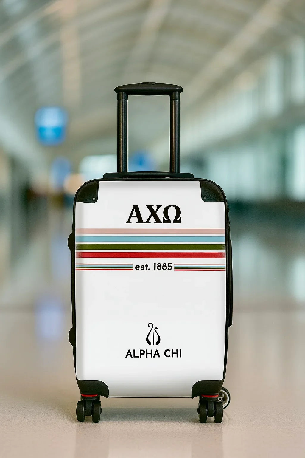 Alpha Chi Omega Carry-on Luggage Preppy Stripes