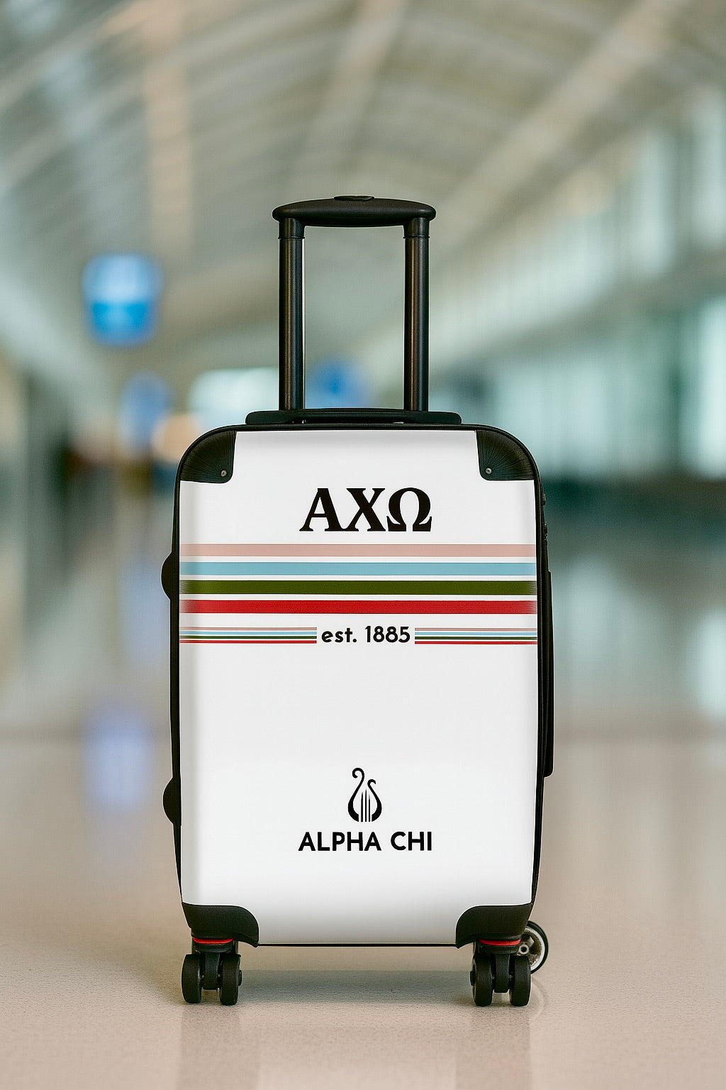 Alpha Chi Omega Carry-on Luggage Preppy Stripes