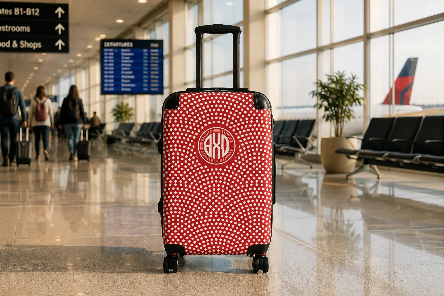 Alpha Chi Omega Carry-on Suitcase - Dots | Campus greek Fit
