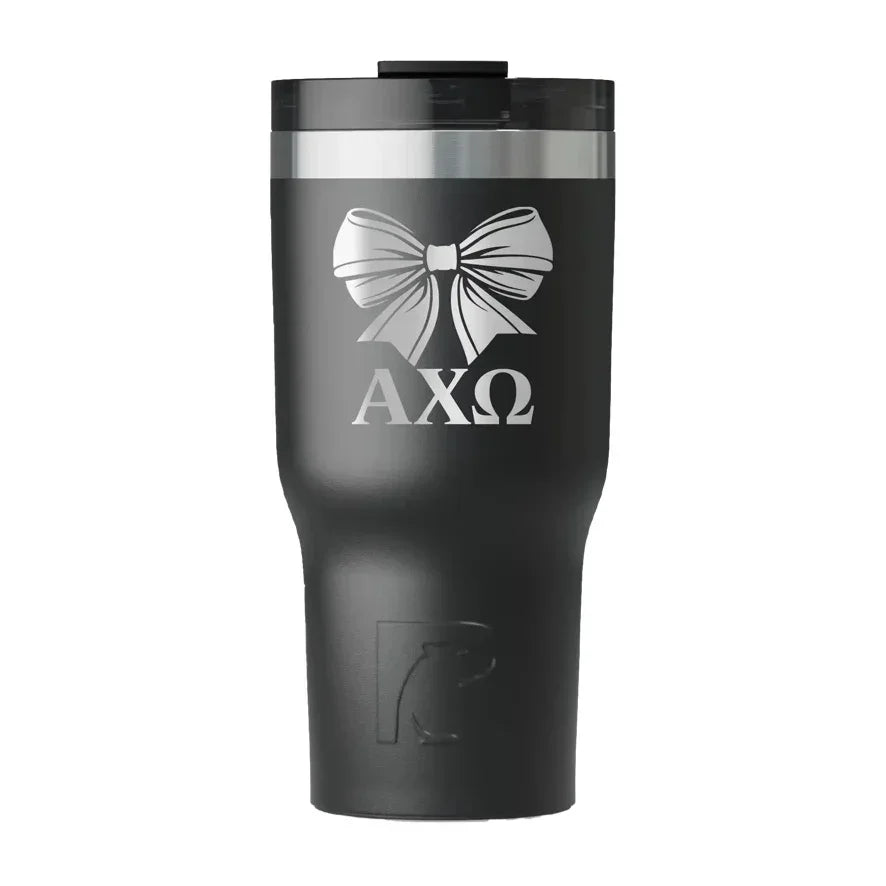 Alpha Chi Omega RTIC 20 oz Essential Tumbler - Bow  - Campus Greek Fit