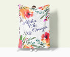 Alpha Chi Omega XL 60x80 Floral Sherpa Throw Blanket | AXO Gifts