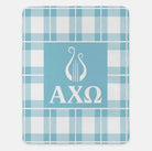 Alpha Chi Omega XL 60x80 Plaid Sherpa Throw Blanket Olympus Throw Blankets