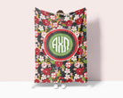 Alpha Chi Omega XL 60x80 Sherpa Blanket - Modern Floral Monogram | AXO