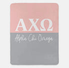 Alpha Chi Omega XL 60x80 Sherpa Throw BlanketColor Block Hera Chord 