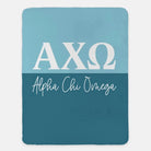 Alpha Chi Omega XL 60x80 Sherpa Throw Blanket Color Block Olympus Vega