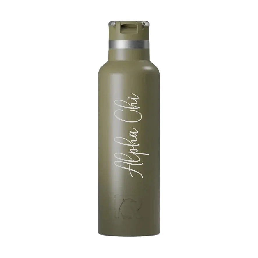 Alpha Chi RTIC 20 oz Journey Ceramic Lined Water Bottle - Script