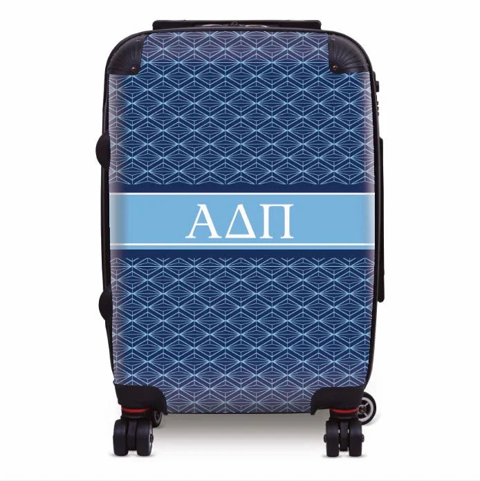 Alpha Delta Pi Carry-on Suitcase - Diamond Pattern Luggage