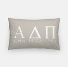 Alpha Delta Pi Lumbar Pillow Cover - Greek Letters Sand Pillow Covers