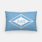Alpha Delta Pi Lumbar Pillow Cover - Traditional Diamond Adelphean Blue Pillow Covers