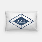 Alpha Delta Pi Lumbar Pillow Cover - Traditional Diamond White Midnight Pillow Covers