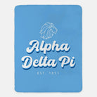 Alpha Delta Pi XL 60x80 Alphie Retro Sherpa Throw Blanket Throw Blankets