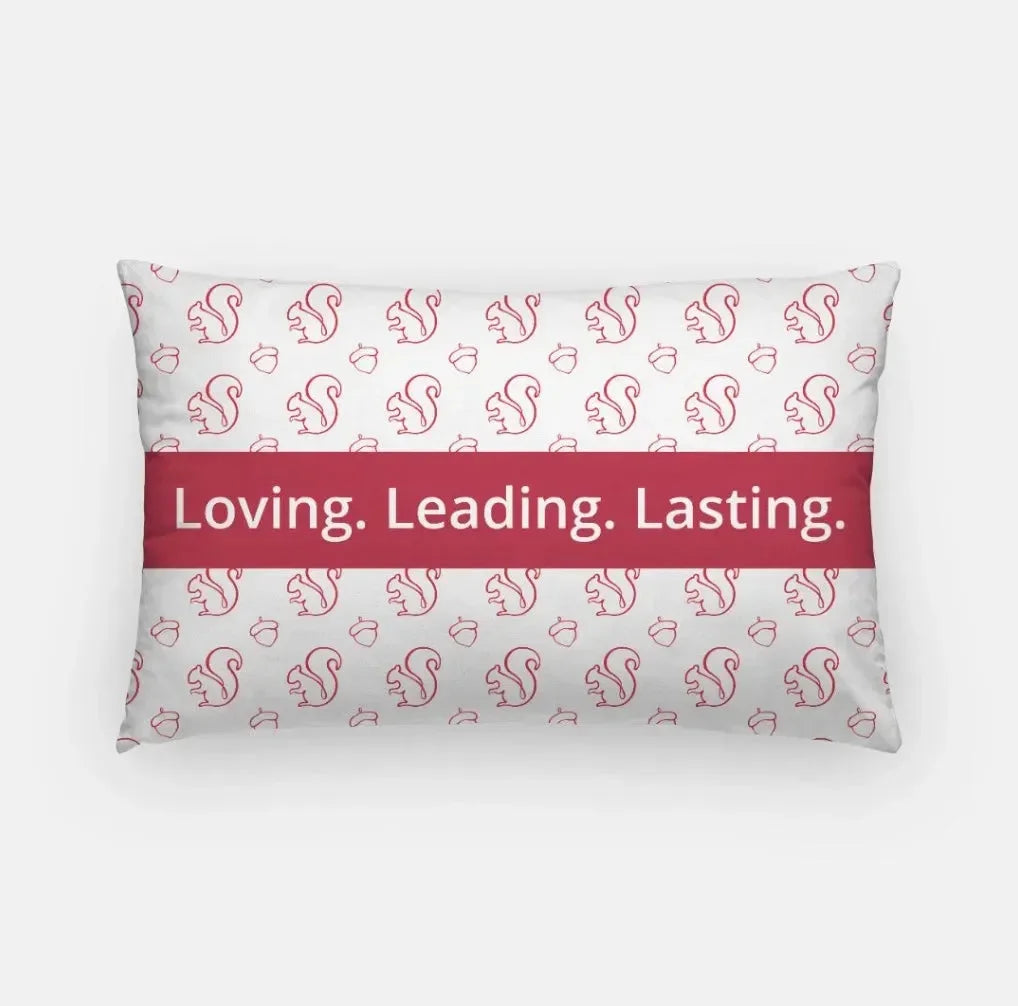 Alpha Gam Lumbar Throw Loving. Leading. Lasting. Squirrel