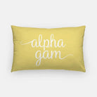 Alpha Gam Lumbar Throw Pillow Buff