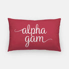 Alpha Gam Lumbar Throw Pillow Red