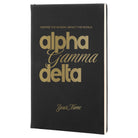 Alpha Gam Personalized Leatherette Notebook Journal - Script