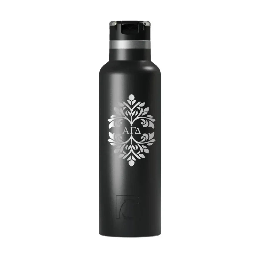 Alpha Gam RTIC 20 oz Journey Ceramic Lined Water Bottle Ornate Frame