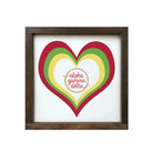 Alpha Gamma Delta 12x12 Heart Wood Framed Sign
