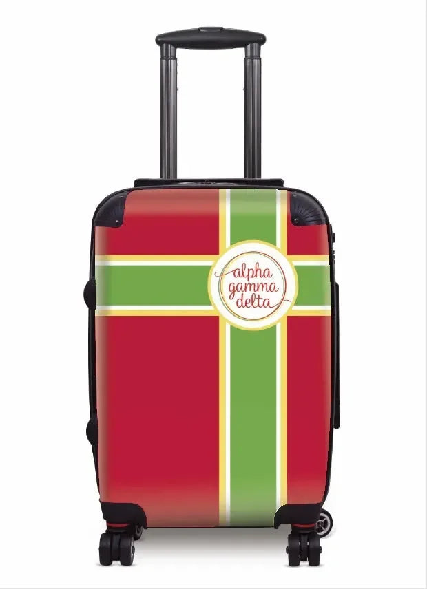 Alpha Gamma Delta Carry-on Suitcase - Stripe Suitcases