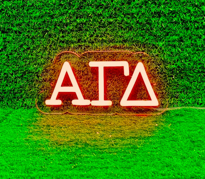 Alpha Gamma Delta Sorority Greek Letters LED Neon Sign | AGD | Campus Greek Fit