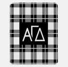 Alpha Gamma Delta XL 60x80 Plaid Sherpa Throw Blanket Black