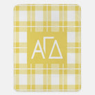 Alpha Gamma Delta XL 60x80 Plaid Sherpa Throw Blanket Buff