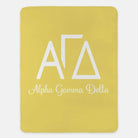 Alpha Gamma Delta XL 60x80 Sherpa Throw Blanket Buff 