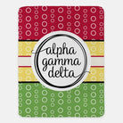 Alpha Gamma Delta XL 60x80 Sherpa Throw Blanket - Color Block