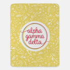 Alpha Gamma Delta XL 60x80 Sherpa Throw Blanket - Combo Pattern Buff