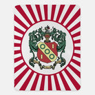 Alpha Gamma Delta XL 60x80 Sherpa Throw Blanket - Red Starburst Crest