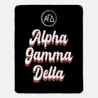 Alpha Gamma Delta XL 60x80 Sherpa Throw Blanket - Retro
