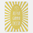 Alpha Gamma Delta XL 60x80 Starburst Sherpa Throw Blanket Buff
