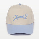 Alpha O Embroidered Two-Tone Baseball Cap - Script 1897 | Custom Gifts