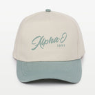 Alpha O Embroidered Two-Tone Baseball Cap - Script 1897 | Custom Gifts