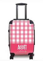 Alpha Omicron Pi Carry-on Suitcase - Gingham Pink Suitcase