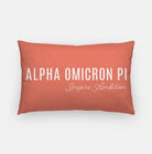 Alpha Omicron Pi Traditional Lumbar Throw Pillow Cover Coral Pillow Covers