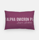Alpha Omicron Pi Traditional Lumbar Throw Pillow Cover Purple Pillow Covers