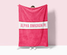Alpha Omicron Pi Blanket 60"x80" Center Band | Gifts | Dorm Decor