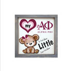Alpha Phi 12x12 Love My Big - Love My Little Wood Framed Sign Little Weathered Gray Wall Art & Signs