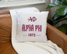 Alpha Phi 18" Throw Pillow 1872  Campus Greek Fit
