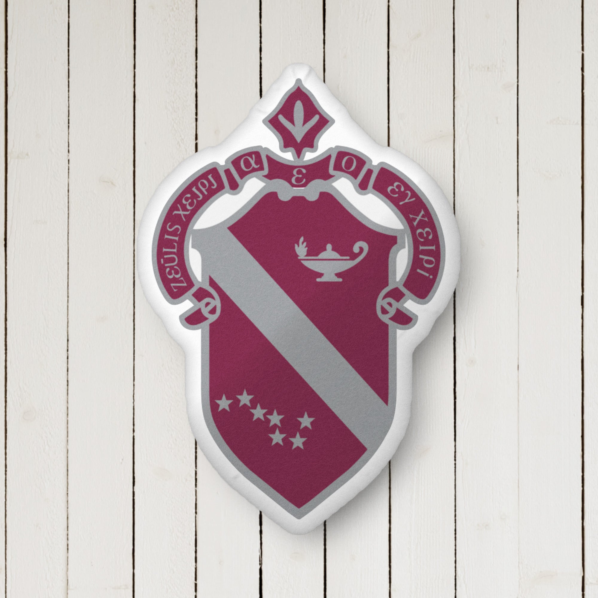 Alpha Phi Crest Custom Shape Throw Pillow Large