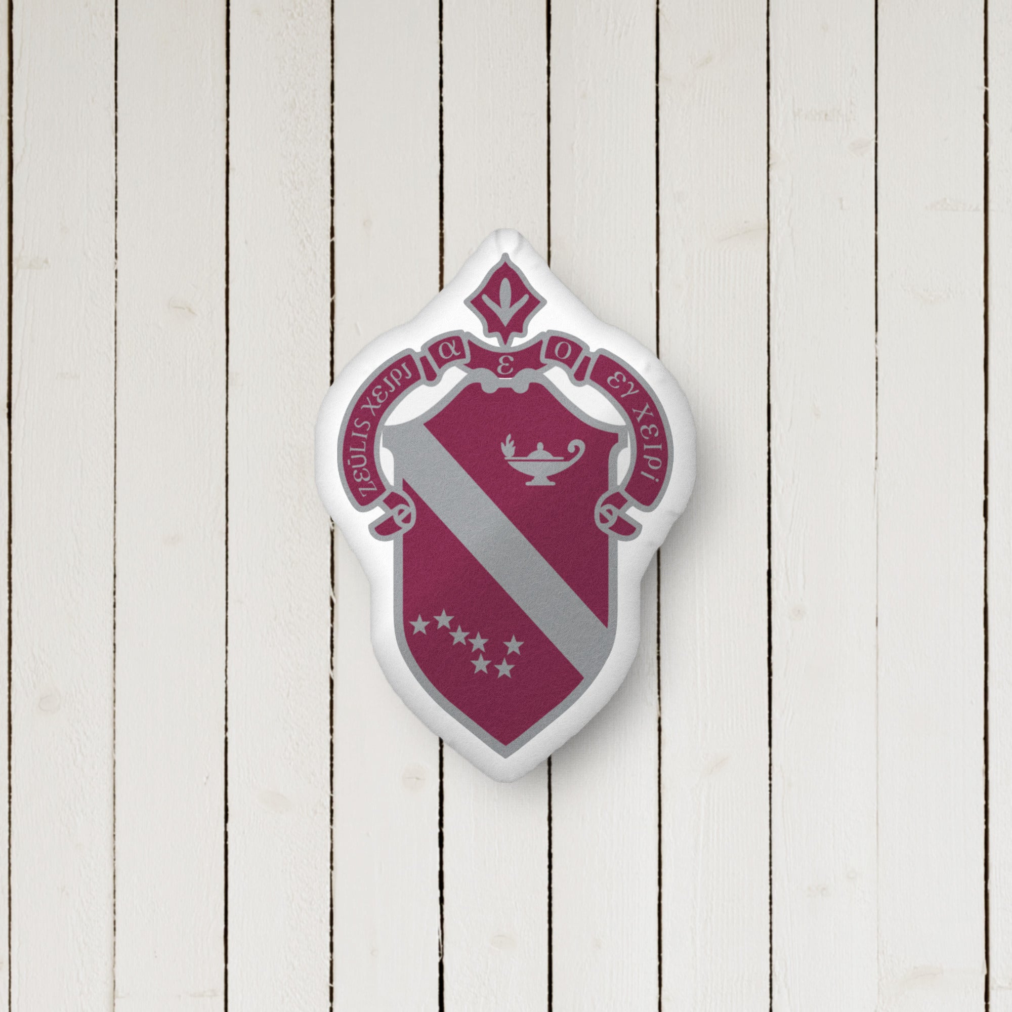 Alpha Phi Crest Custom Shape Pillow Small