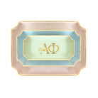 Alpha Phi Gold Monogram Ceramic Decorative Tray Jewelry Dish