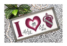 Alpha Phi Sign Large 12x24 "I Heart" Wood Framed Sign | APhi Gifts