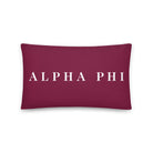 Alpha Phi Primary Lumbar Pillow | APhi Dorm. | Big Little Gifts