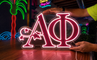 Alpha Phi UV LED Neon Sign w/ Dimmer | APhi Dorm Wall Art