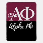 Alpha Phi XL 60x80 Sherpa Throw Blanket - Color Block