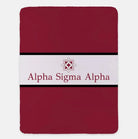 Alpha Sigma Alpha XL 60x80 Sherpa Throw Blanket Crimson Throw Blankets