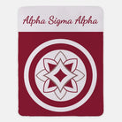 Alpha Sigma Alpha XL 60x80 Sherpa Throw Blanket - Logomark Bullseye Throw Blankets