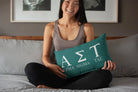 Alpha Sigma Tau Lumbar Pillow Greek Letters