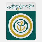 Alpha Sigma Tau XL 60x80 Sherpa Throw Blanket - Bullseye Throw Blankets